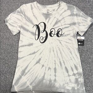 Gray Tie-Dye 'Boo' Women's Tee
